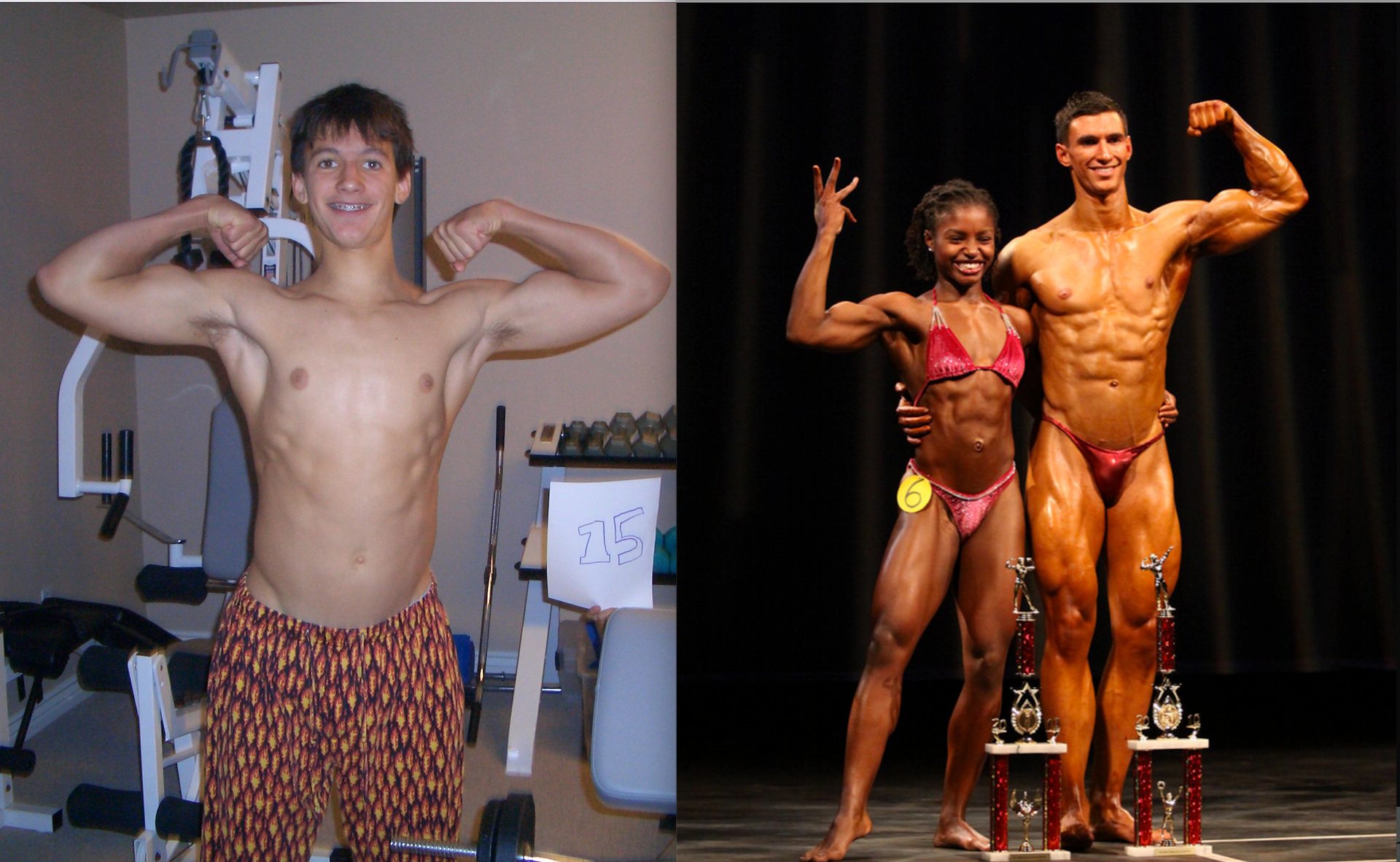 Anthony's bodybuilding transformation from age 15 to competition stage